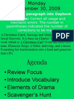 Focus: Copy Paragraph Into Daybook Directions: Correct All Usage and