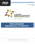 declaracao empresarial de maputo - 17 julho 2013 assinada