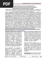 Endometrial Thickness As A Test For Endometrial Cancer