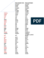 Common Irregular Verbs