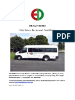 DERA Minibus Hire Rates, Terms and Conditions Document Issue 2 April 2014