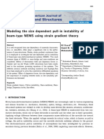 Modeling The Size Dependent Pull-In Instability of Beam-Type NEMS Using Strain Gradient Theory