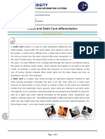 Credit and Debit Card Differentiation Assignment Research