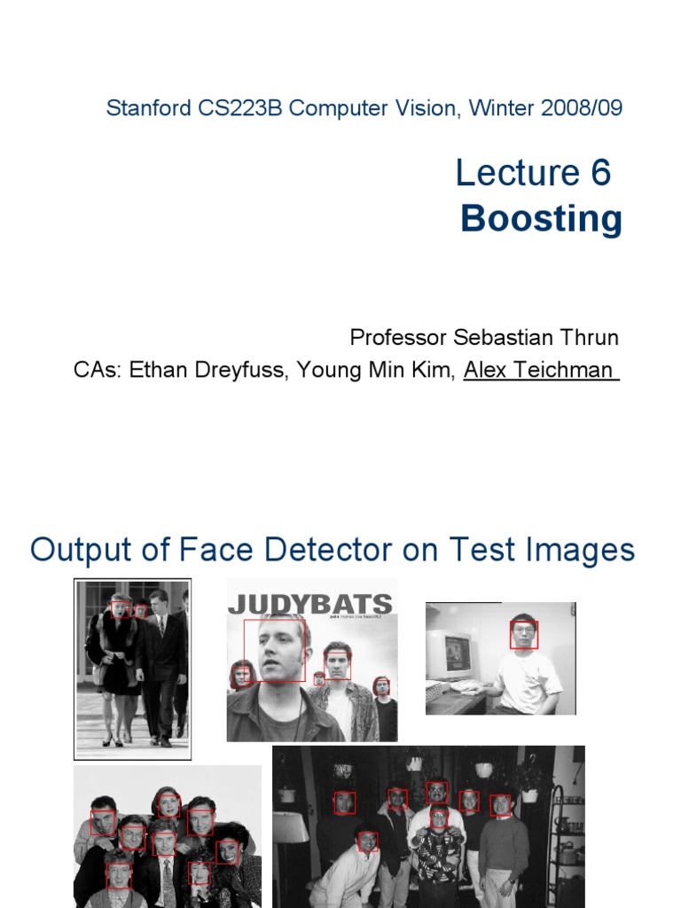 Boosting in Computer Vision: CS223B | PDF | Algorithms | Computational ...