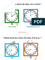 Which Clock Face Shows The Time, Two O'clock ?
