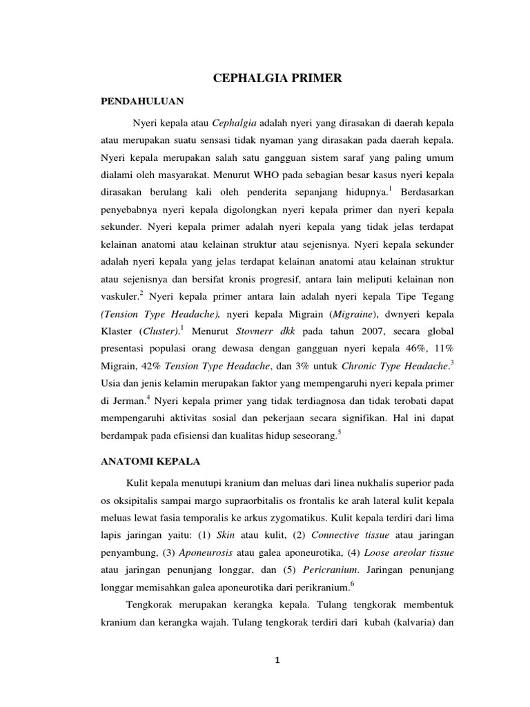 Cephalgia Primer | PDF