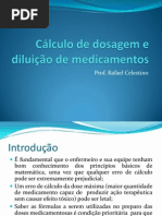 Aula Calculo de Dosagem e Diluicao de Medicamentos