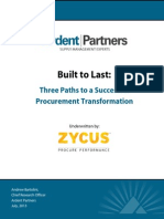 Three Paths to a Successful Procurement Transformation