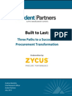 Three Paths To A Successful Procurement Transformation