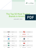 The Top 50 Most Trusted Brands in America: JANUARY 2014