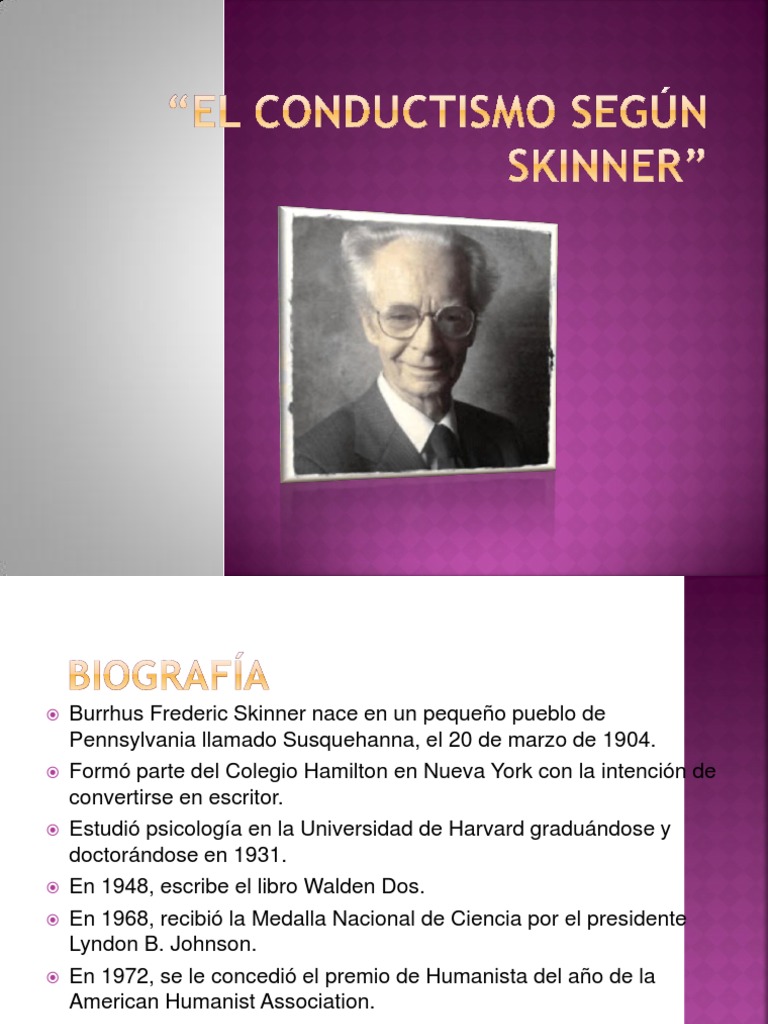 Teoria conductista de skinner resumen