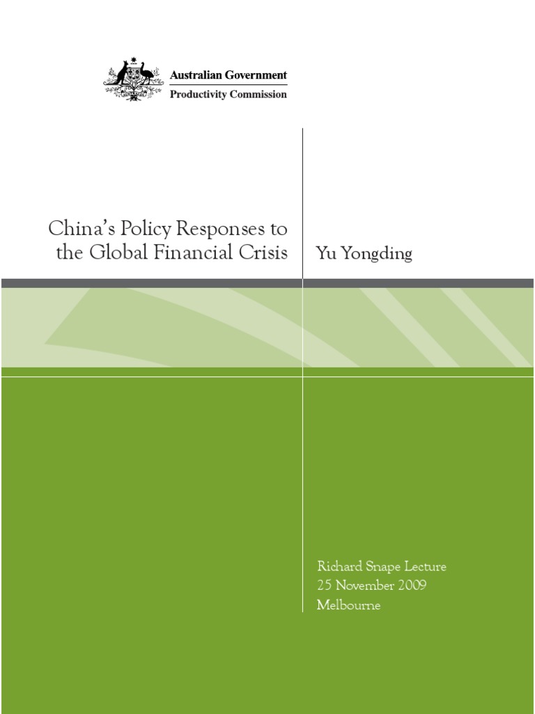 China's Policy Responses To The Global Financial Crisis | PDF ...