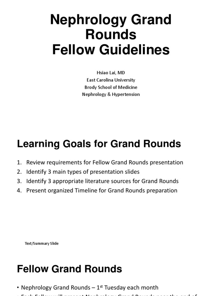 Nephrology Grand Rounds Fellow Guide | PDF | Nephrology | Hypertension