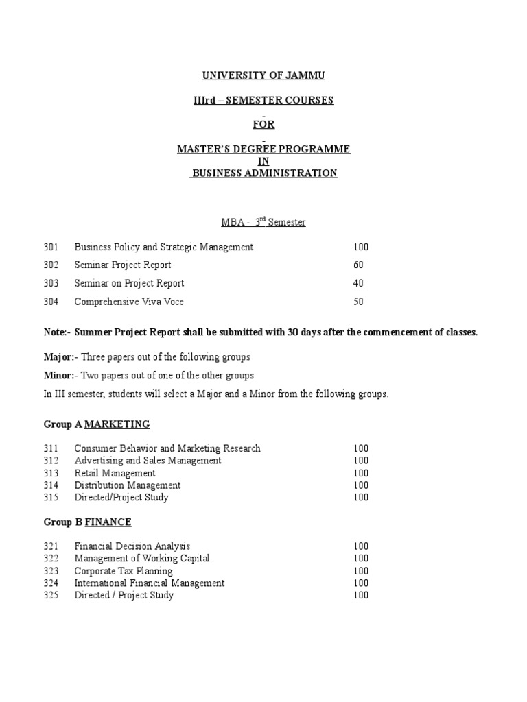 Mba 3rd Sem | PDF