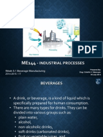 Industrial Processes: Week-5.1 Beverage Manufacturing
