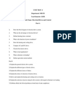 Unit Test - I Department: MECH Year/Semester: II/III Sub Name: Electrical Drives and Control Part-A