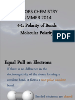 4-1 Polarity of Bonds Molecular Polarity Slides