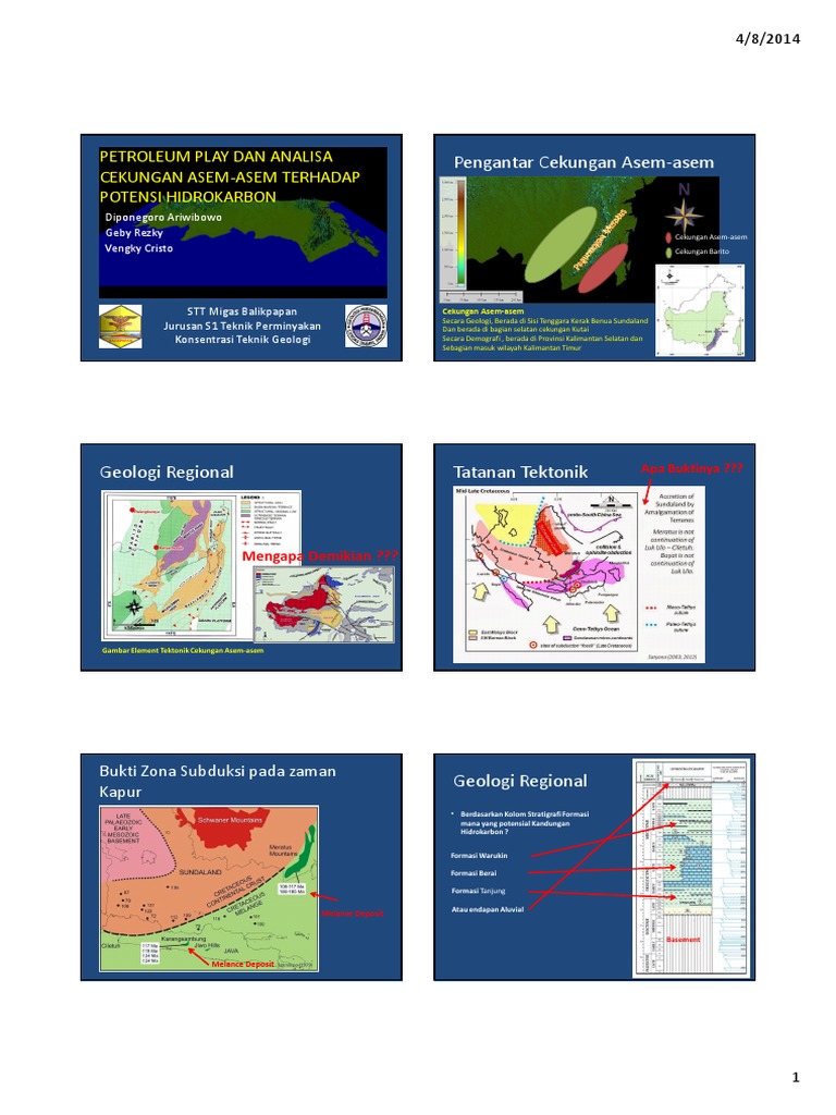 Petroleum Play Dan Analisa Cekungan Asem-Asem Terhadap Potensi | PDF ...