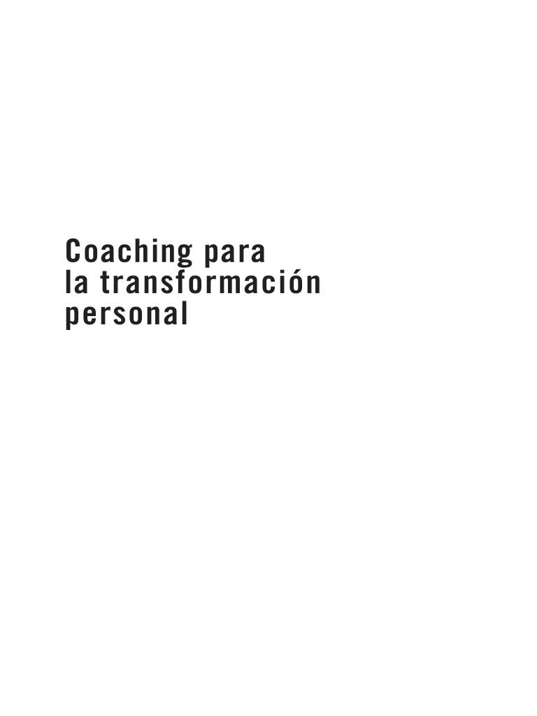 Coaching para La Transformación Personal | PDF | Toma de decisiones ...