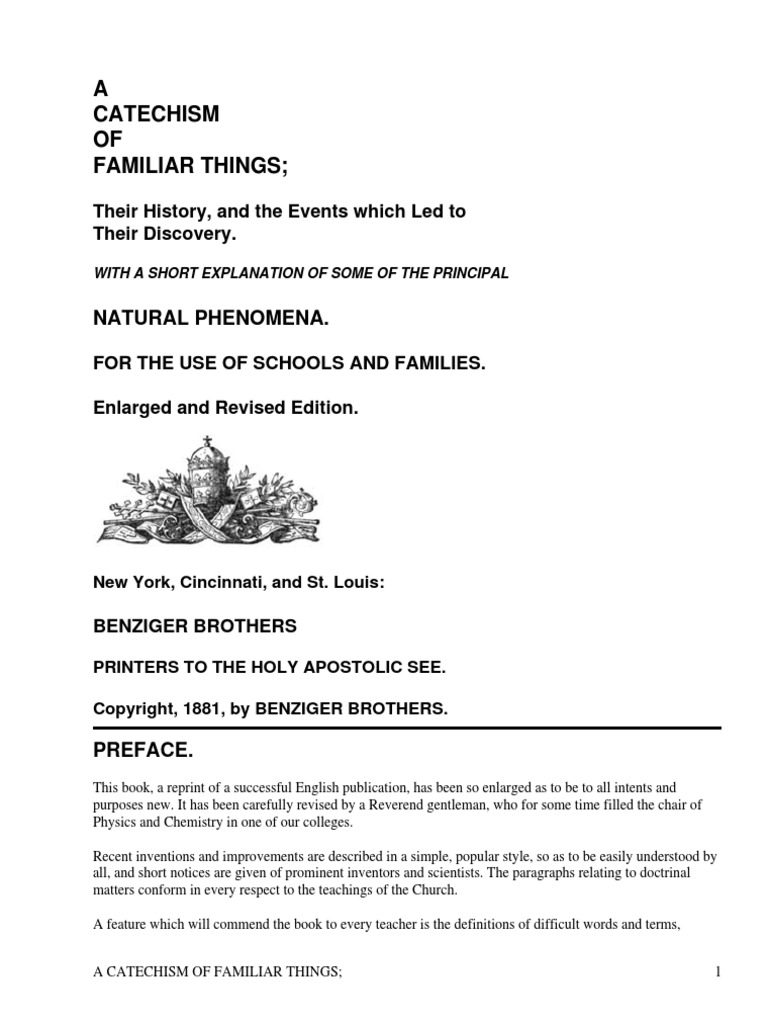A Catechism OF Familiar Things Natural Phenomena PDF Weaving Linens