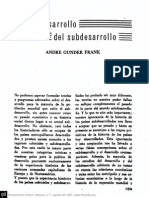 (1967 (1966) ) André Gunder Frank. El Desarrollo Del Subdesarrollo (En: Pensamiento Crítico)