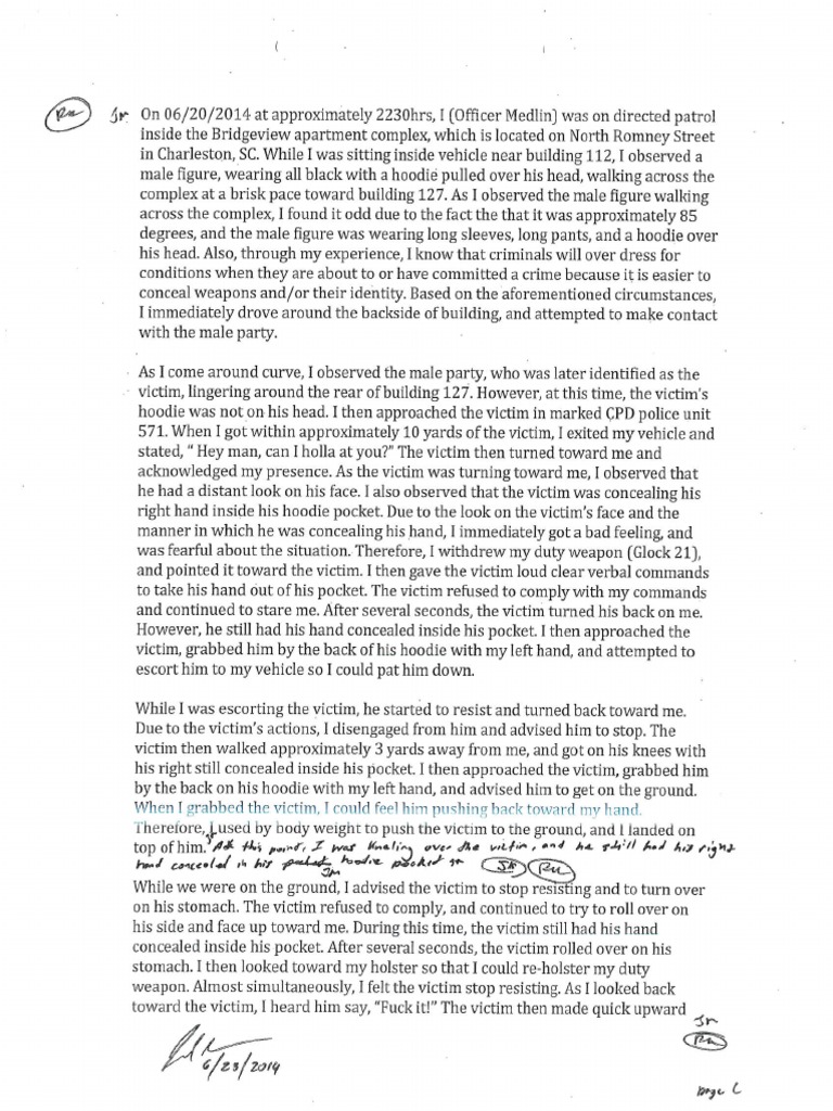 Statement of Officer Medlin | PDF | Home & Garden