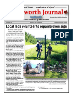 Warkworth Journal: Local Lads Volunteer To Repair Broken Sign