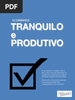 Tranquilo e Produtivo E-book - 16 Caminhos