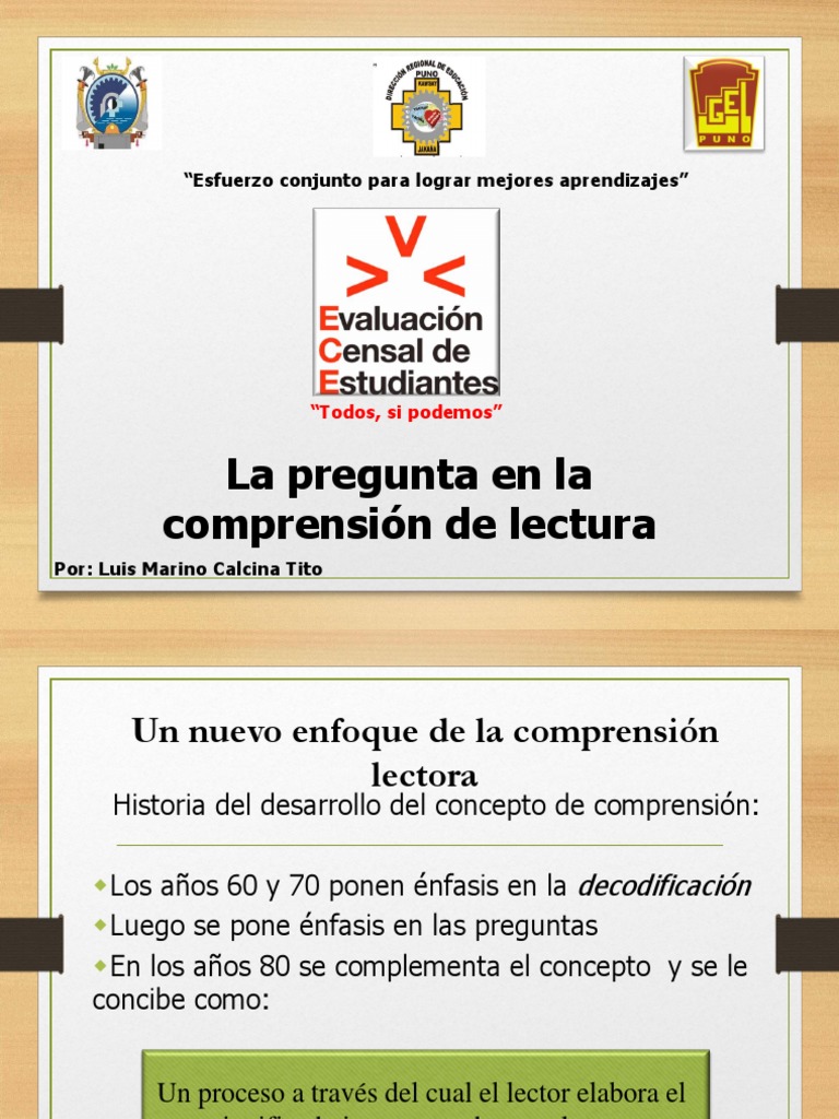 COMPRENSION INFERENCIAL Comprensión Epistemología