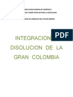 Disolución Gran Colombia