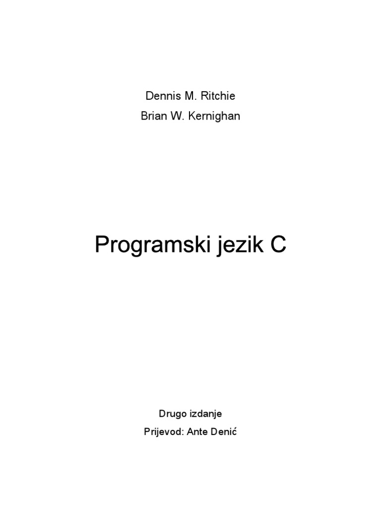 Programski Jezik C | PDF
