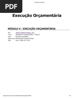 Introdução Ao Orçamento Público - Execução Orçamentária - Modulo 5
