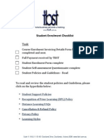 Cert IV Course Enrolment Invoicing Details and Checklist 