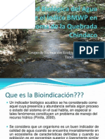 Calidad Biológica Del Agua Mediante El Índice BMWP CHINDACO