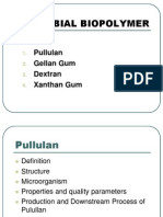 Microbial Biopolymers Pullulan Gellan Gum Dextran Xanthan Gum