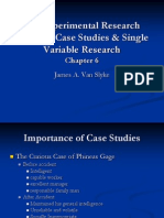 Case Study of Phineas Gage and Single Variable Research Design