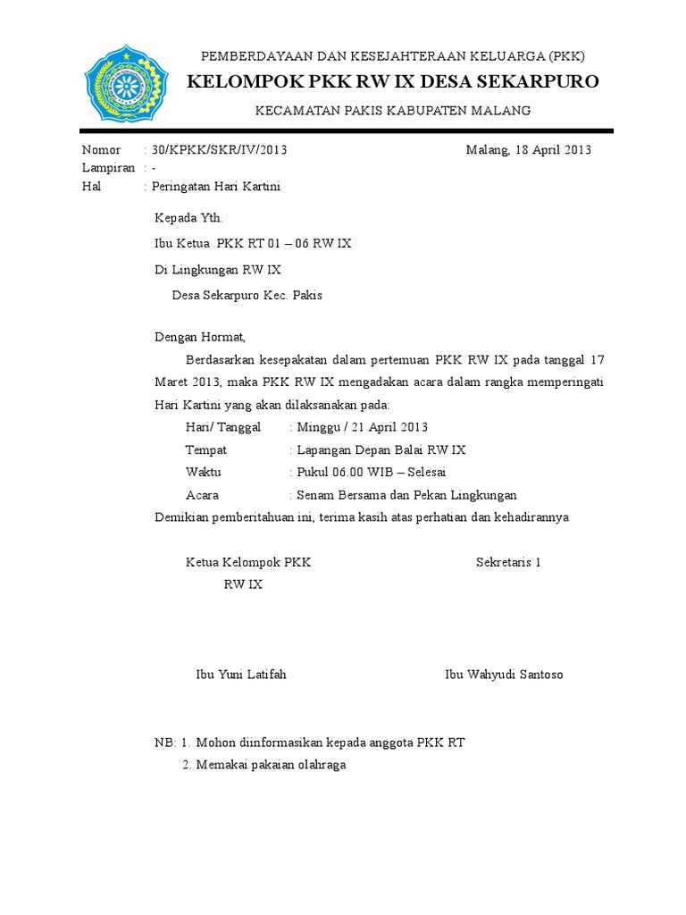 Undangan PKK  PDF