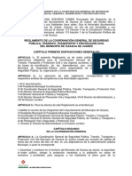 Reglamento de La Coordinacion General de Seguridad Publica, Trasito, Trasporte y Proteccion Civil