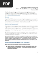 AcqDemo Self-Assessment Writing Guide | PDF | Performance Appraisal | Goal