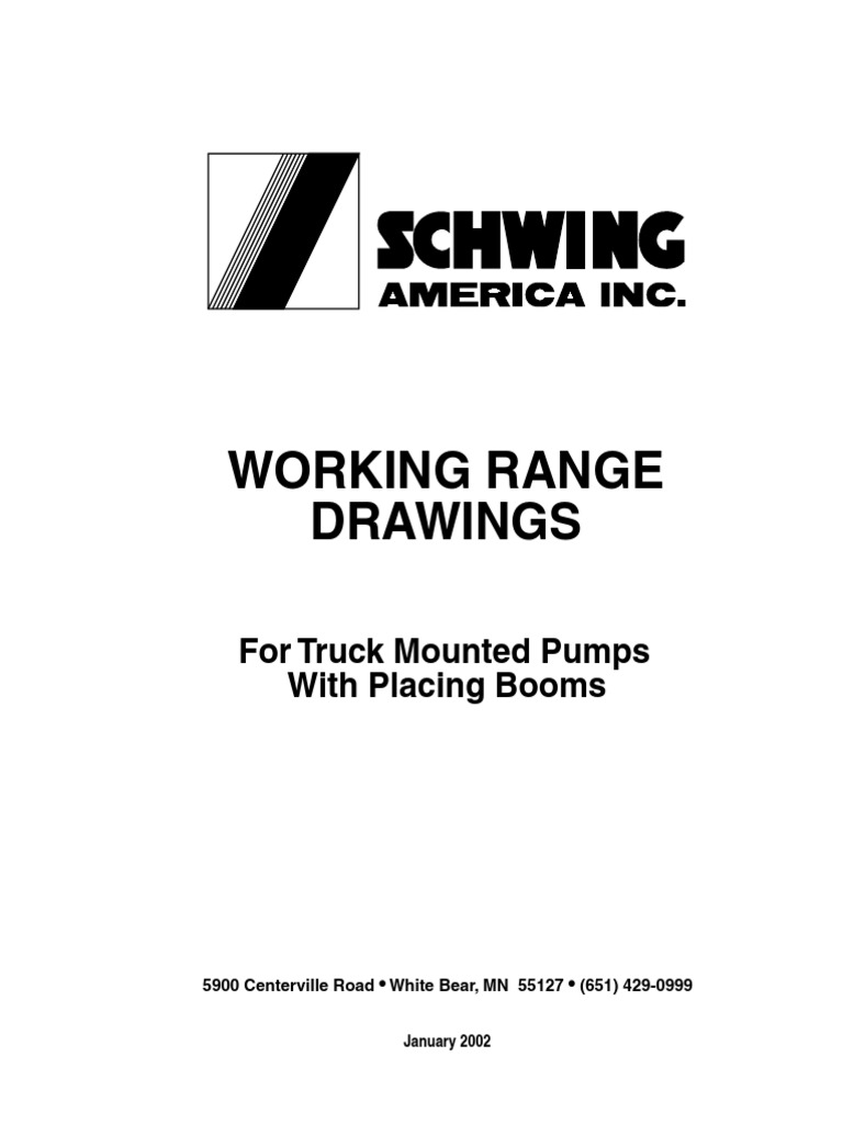 SCHWING Concrete Pump Working Range Drawings PDF Nature