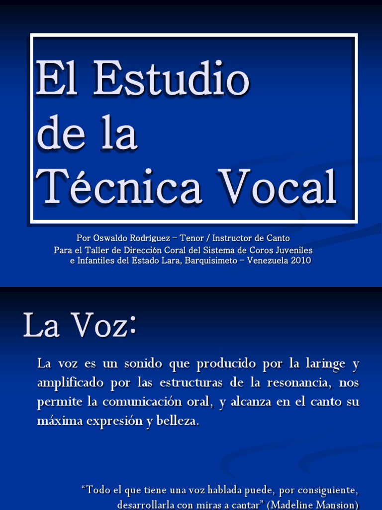 Tecnica Vocal | PDF