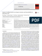 Impacts of Adding Biochar on Nitrogen Retention and Bioavailability In