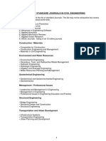 List of Standard Journals in Civil Engineering: Construction / Materials