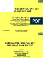 Mathematics For Atma, Cat, Mat, Gmat, Bank Po, Gre