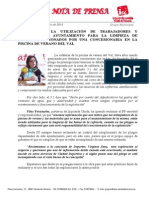 IU Denuncia La Utilización de Personal y Material Municipal Para La Concesionaria de La Cafetería Del Val