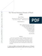 Thermal Radiation Formula of Planck