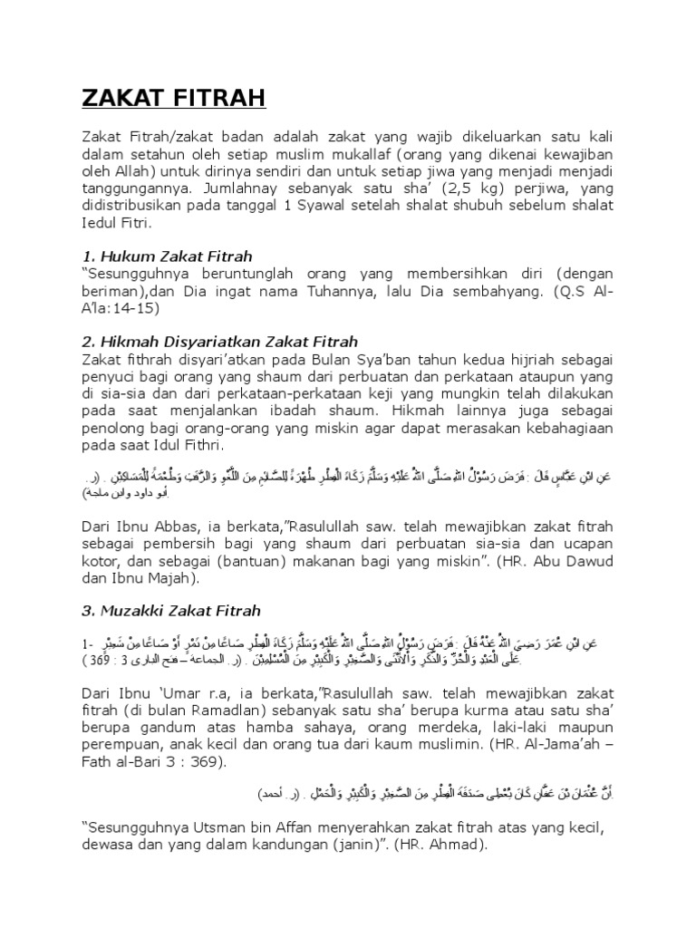 Zakat Fitrah