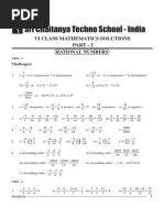 6th Class Maths Track - A, Ratioonal Numbers