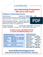 Summer Swimming Programme: Children's Swimming Courses