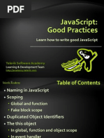 JavaScript Good Practices